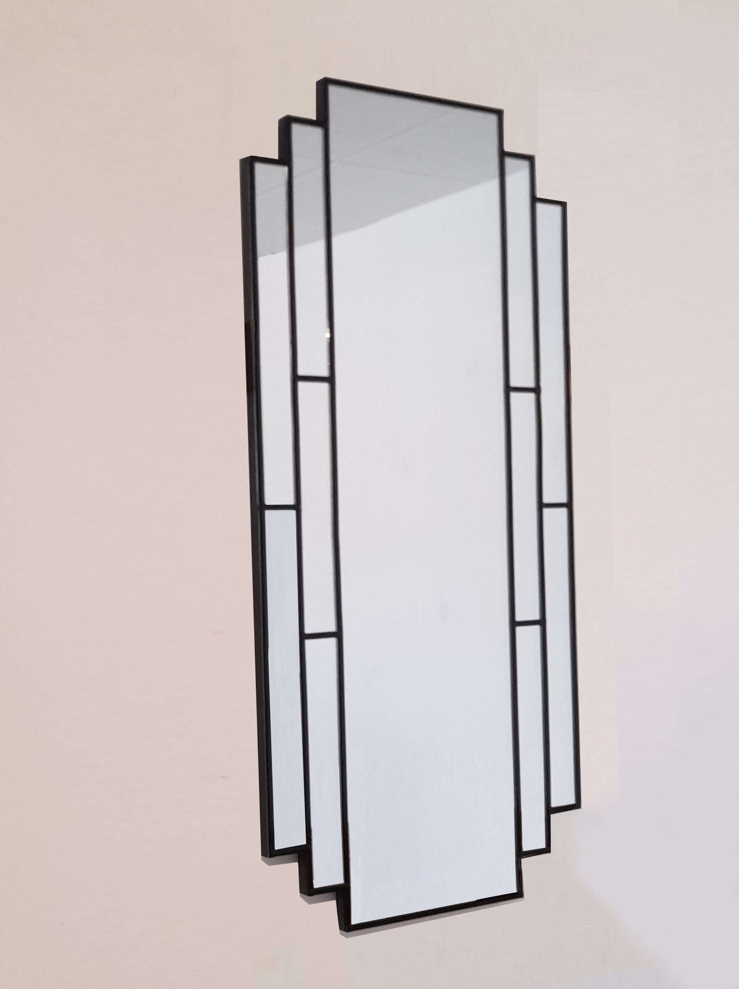Black Full Length Art deco Wall Mirror
