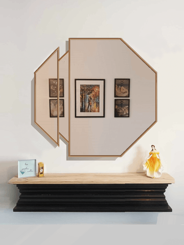 Gold Round Wall Mirror Exclusive JPC Mirrors Made In The UK