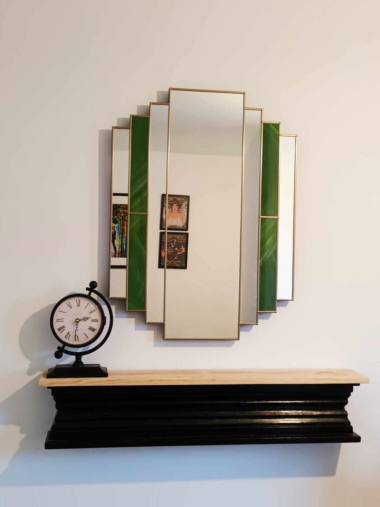 Gold Art Deco Wall Mirror