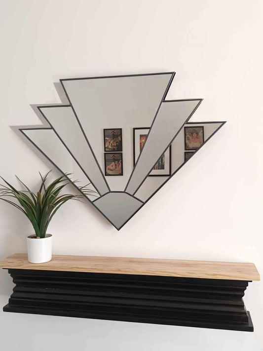 Jindrax Art Deco Wall Mirror Handcrafted in the UK Exclusive Mirrors JPC Mirrors Stain Glass Style Art Deco Mirror 