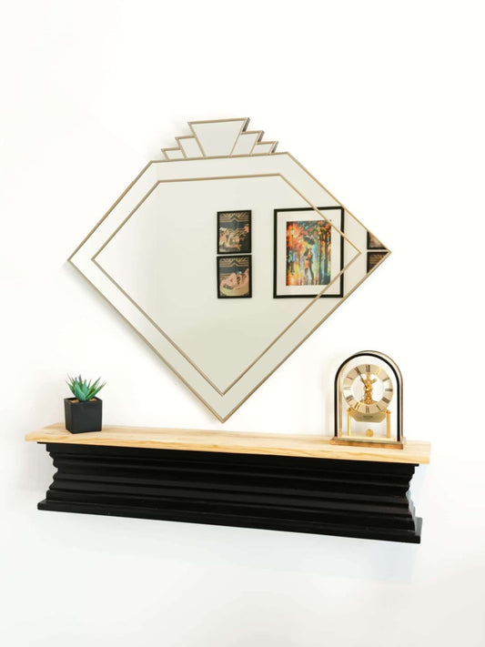 Legacy Art Deco Wall Mirror in Gold
