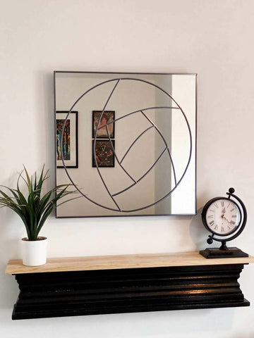 Mackintosh Wall Mirror, Art Deco Mirror, Stain Glass Mirror, Charles Mackintosh Art Deco Mirror, 