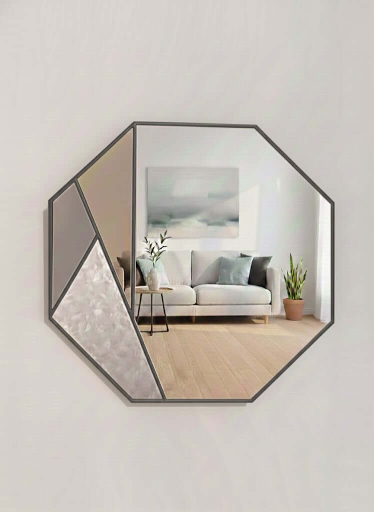Octagon Wall Mirror in Antique