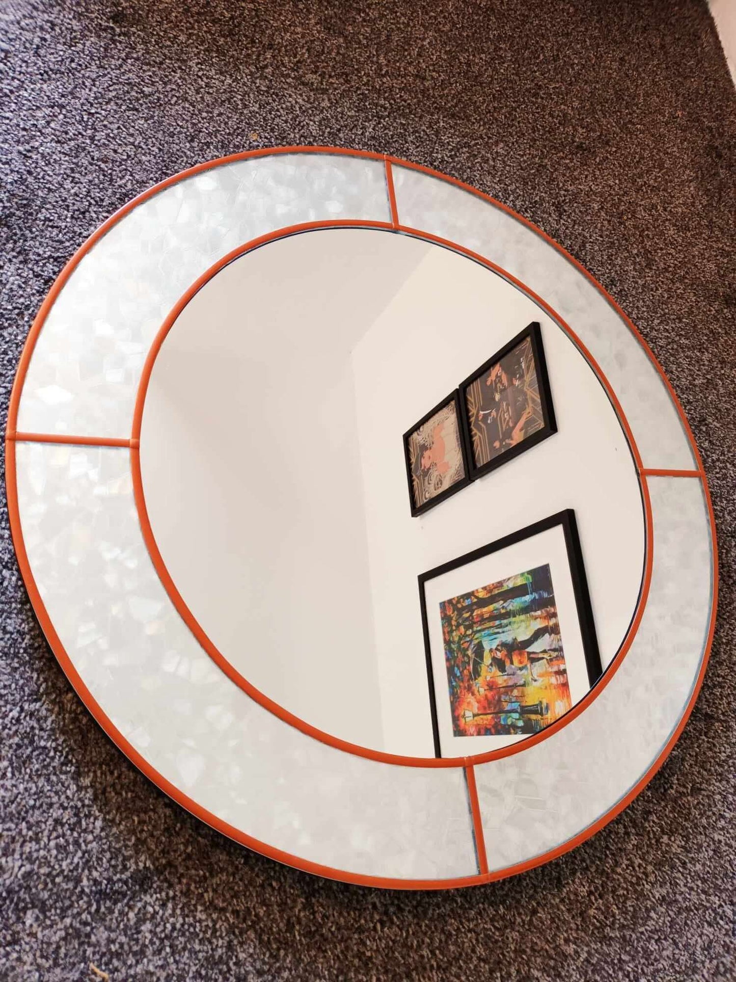 Art Deco Round Wall Mirror