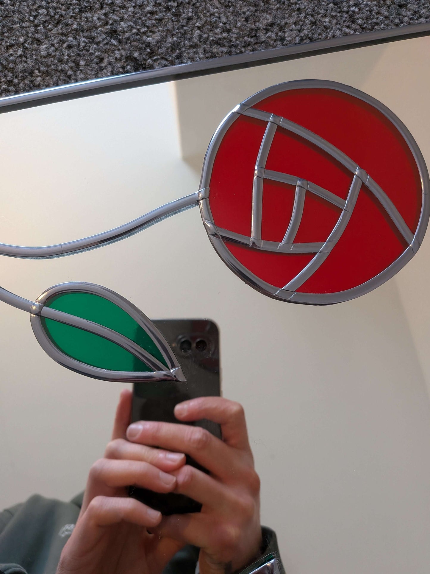 Stained Glass Mackintosh Style Mirror
