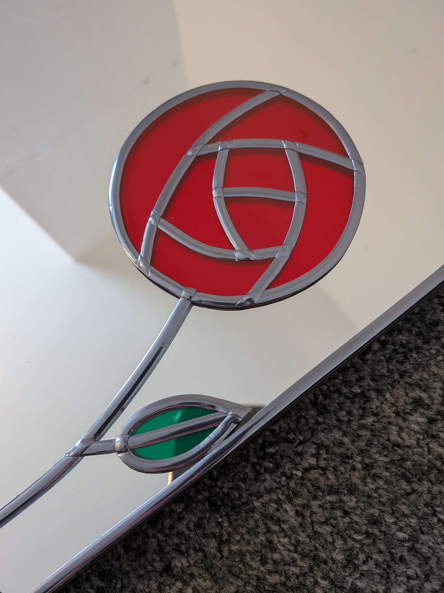 Stained Glass Mackintosh Style Mirror