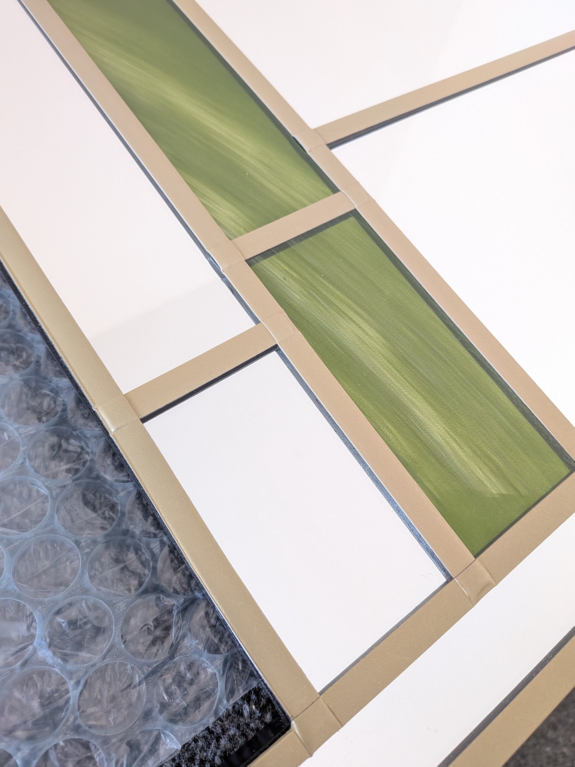 Green Art Deco Mirror