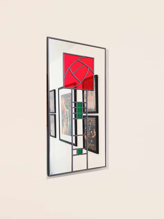 Stain Glass Art Deco Rennie Mackintosh Wall Mirror