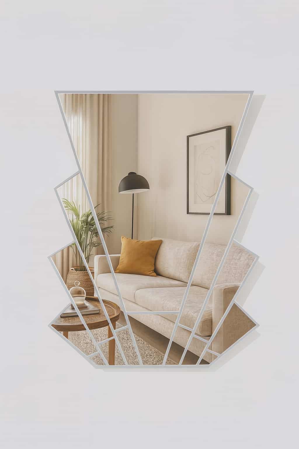 Silver Art Deco Mirror