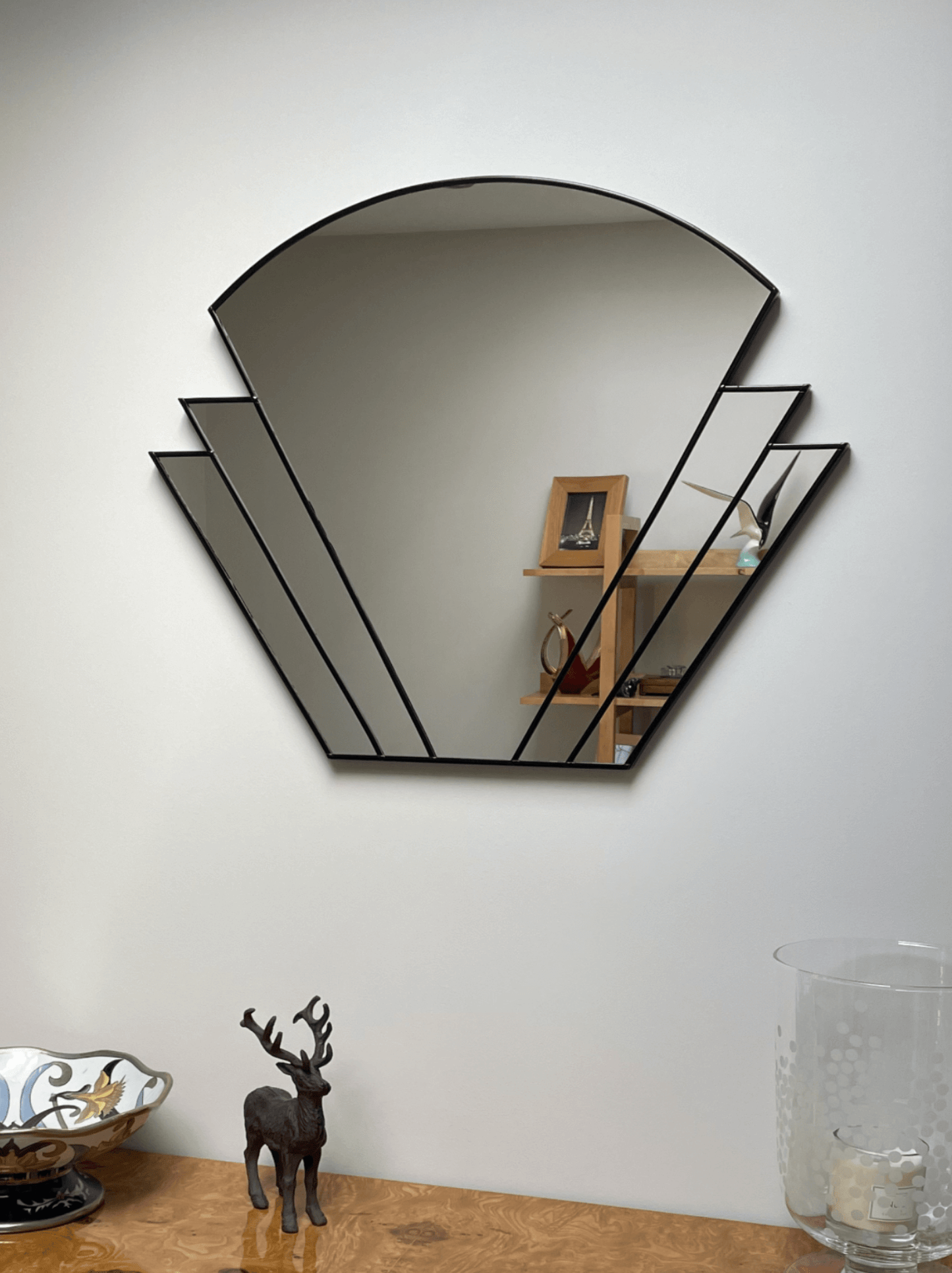 Scorpuis Handcrafted Original Luxury Black Art Deco Wall Mirror