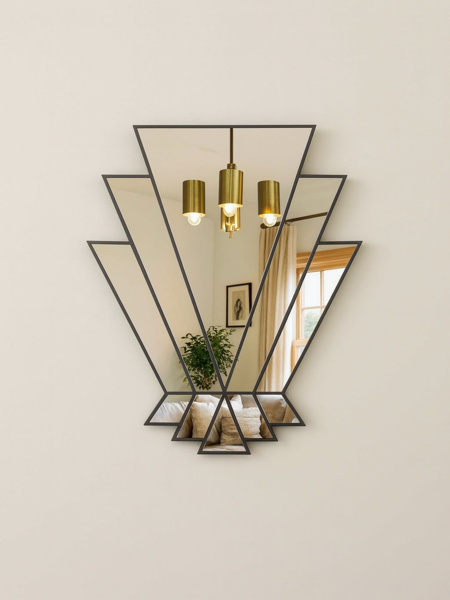 Art Deco Wall Mirror in Antique