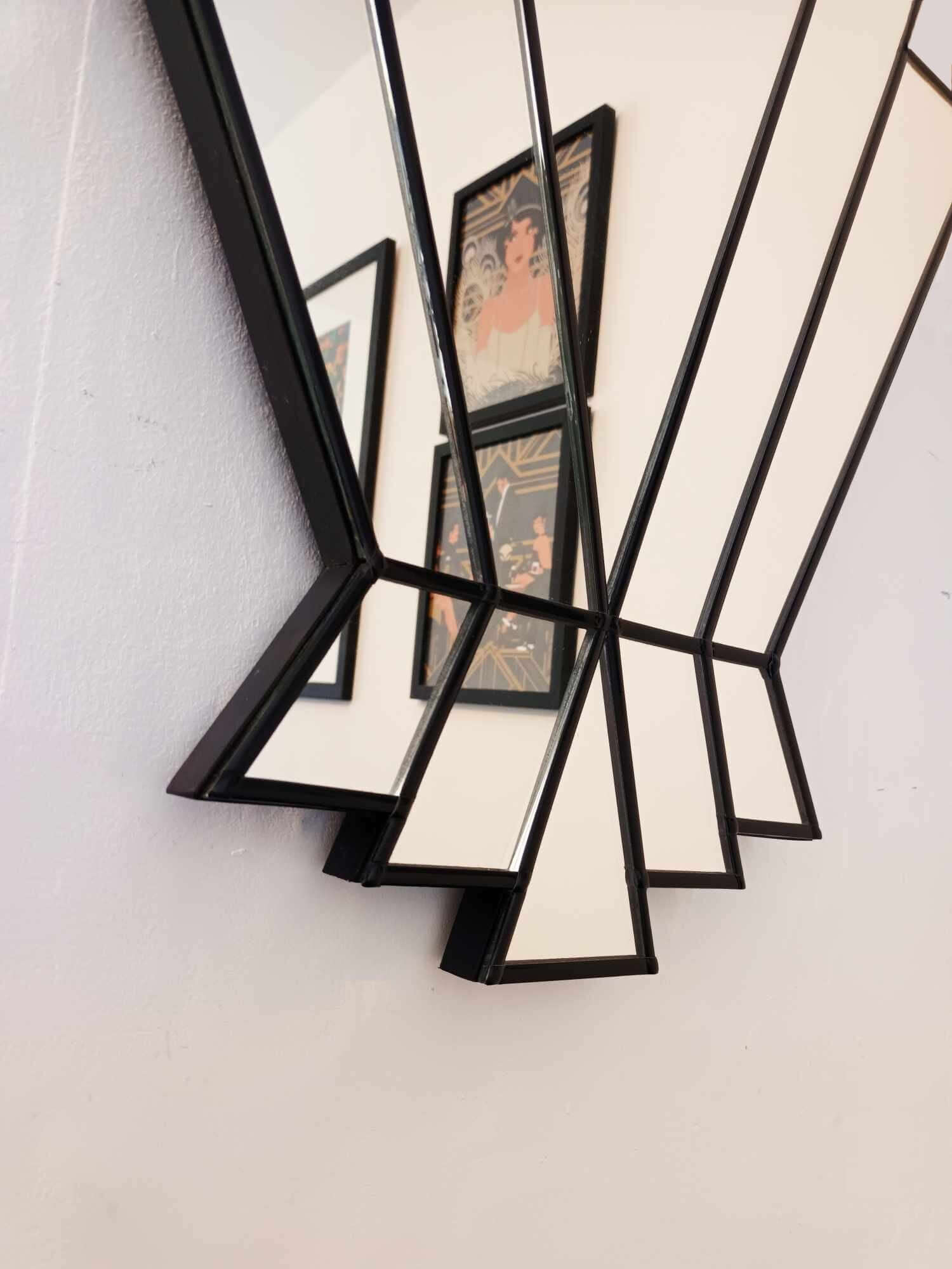 Black Art Deco Mirror