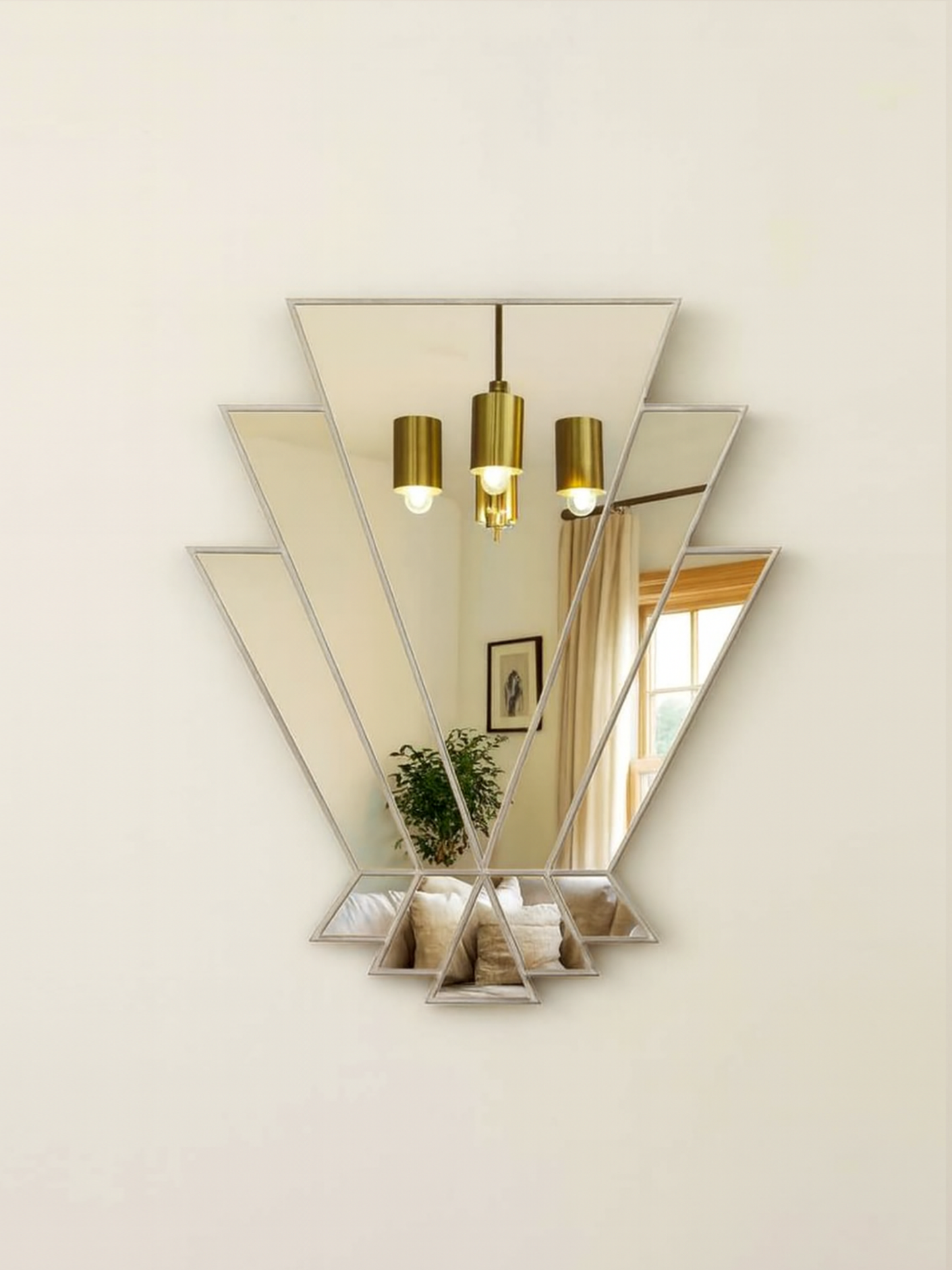 Silver Art Deco Mirror

