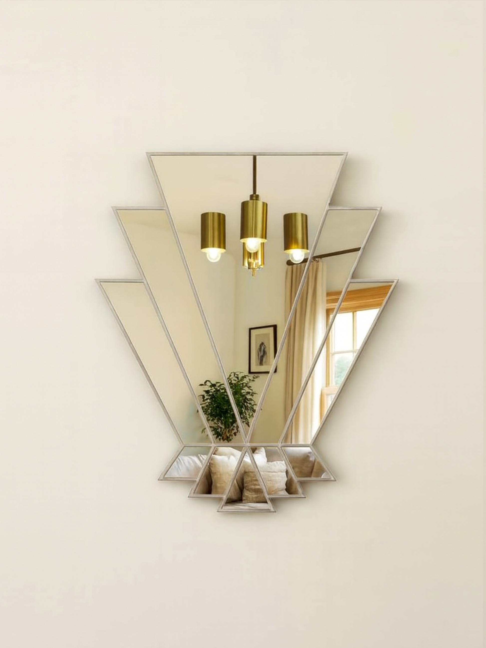 Silver Art Deco Mirror

