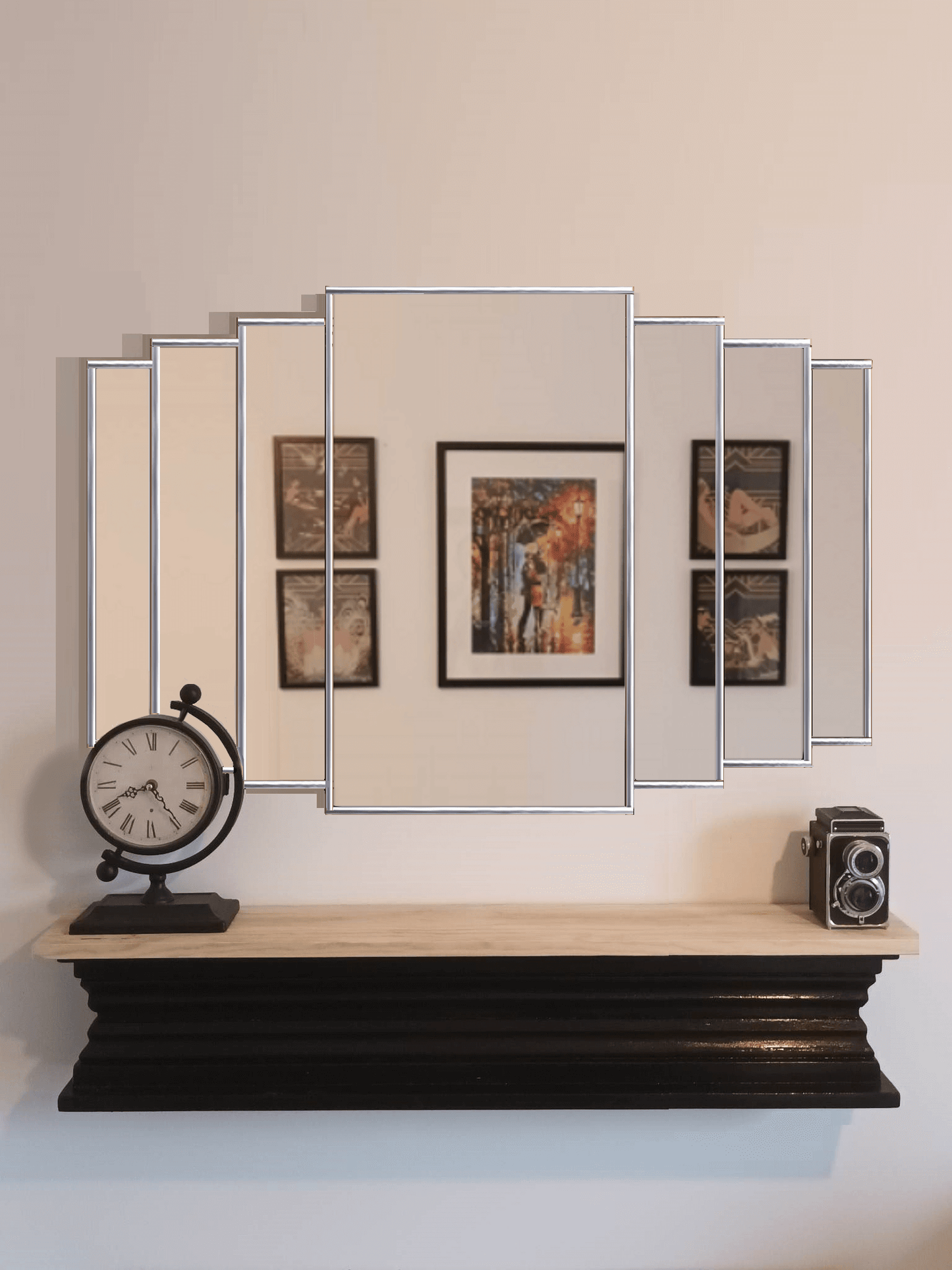 Delta Large Art Deco Wall Mirror Exclusive to JPC Mirrors