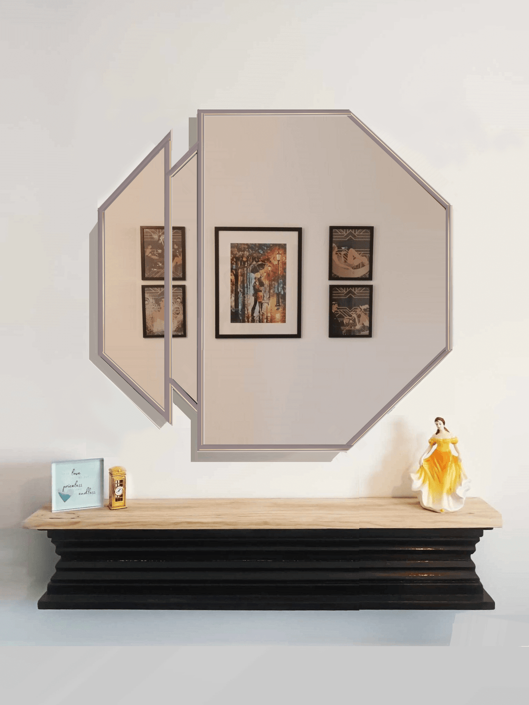 Silver Round Wall Mirror