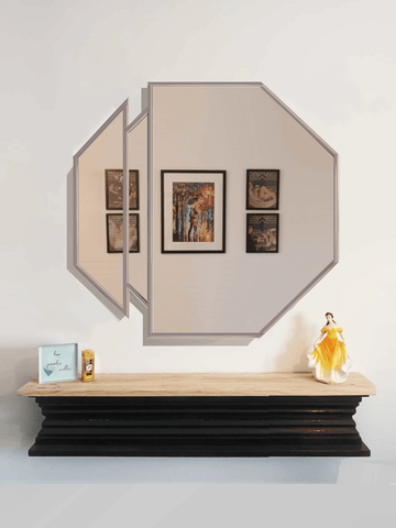 Silver Round Wall Mirror