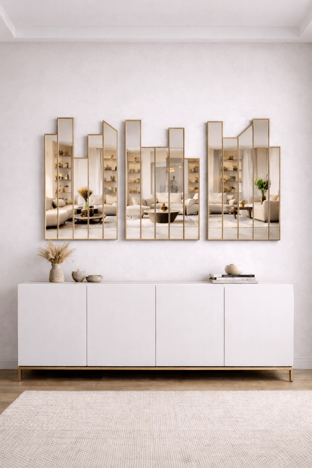 Skyline Wall Mirror in Gold