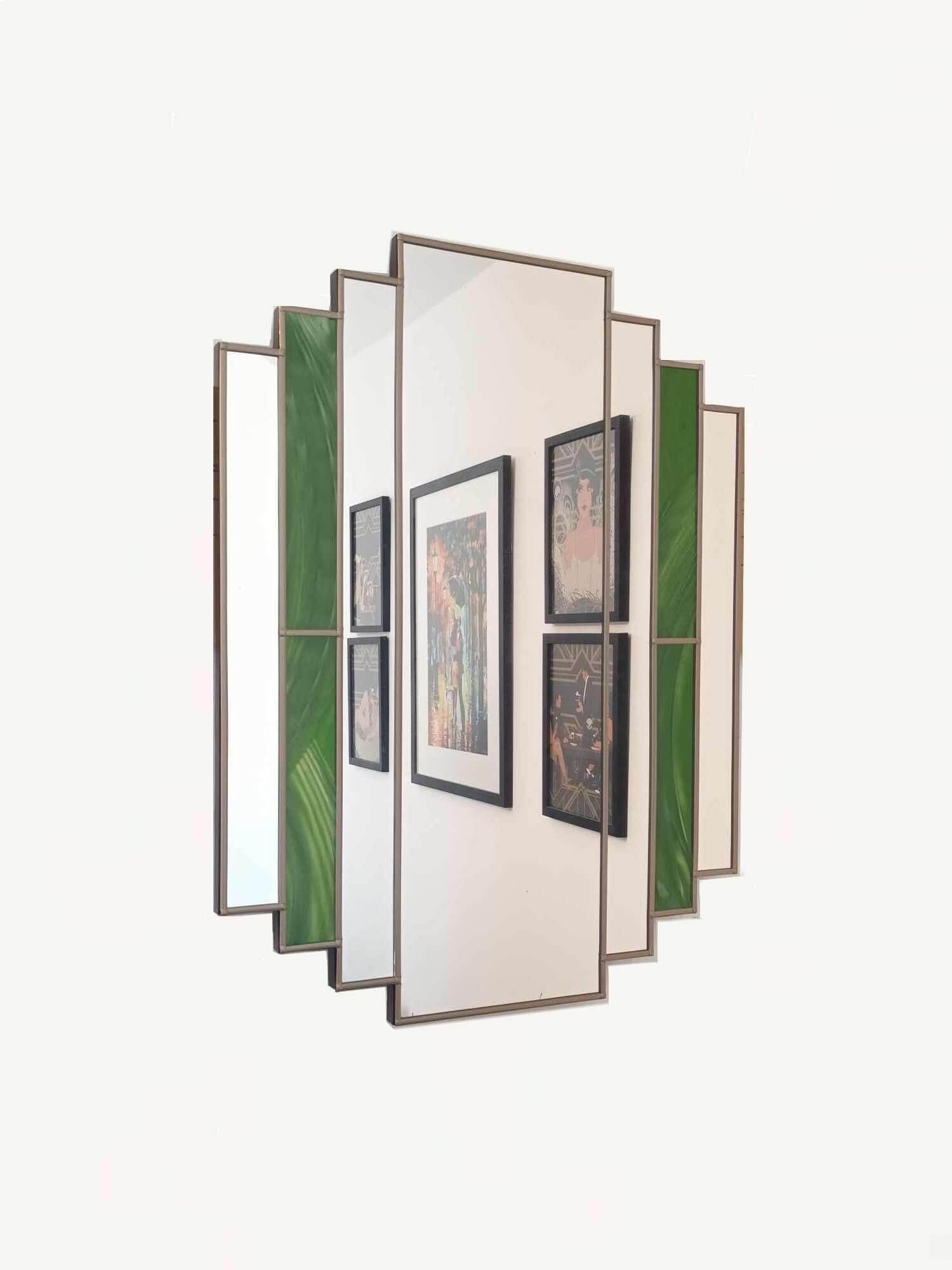 Gold Art Deco Wall Mirror
