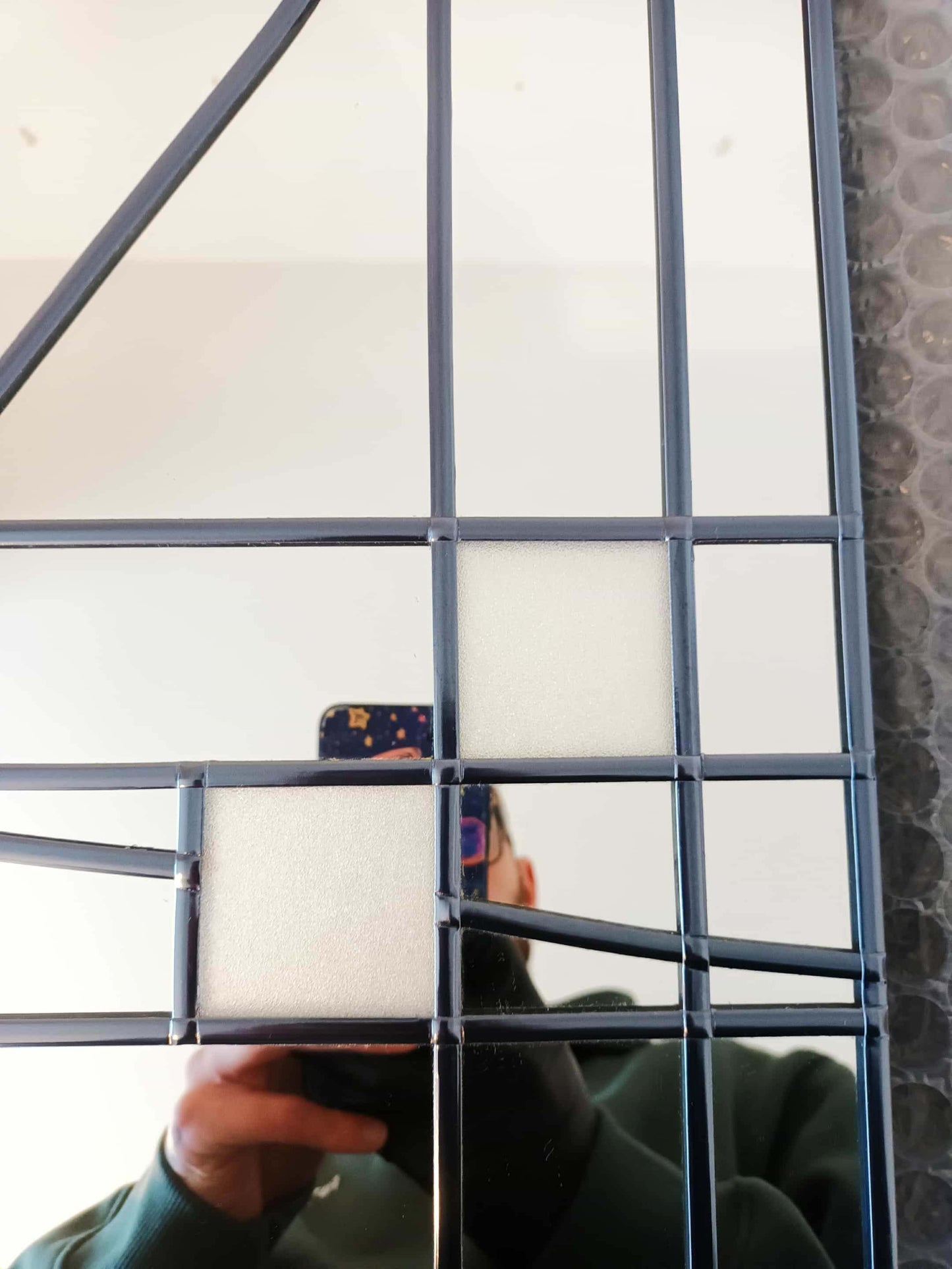 Stained Glass Wall Mirror in Antique