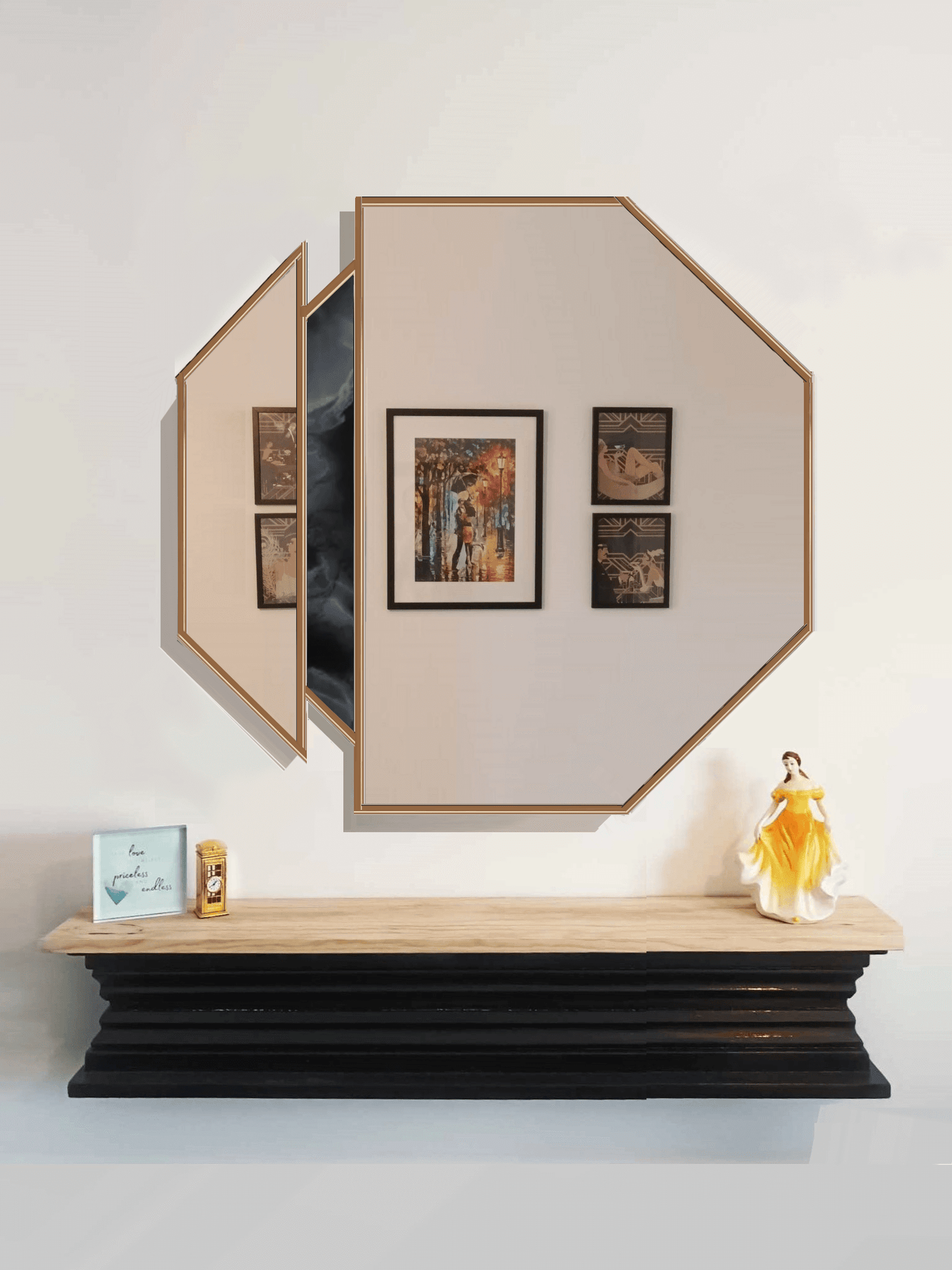 Galactic Gold Contemporary Round Wall Mirror Exclusive JPC Mirrors