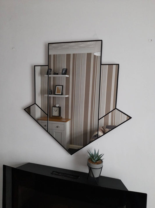 Large Handmade Art Deco Wall Mirror Made in The UK