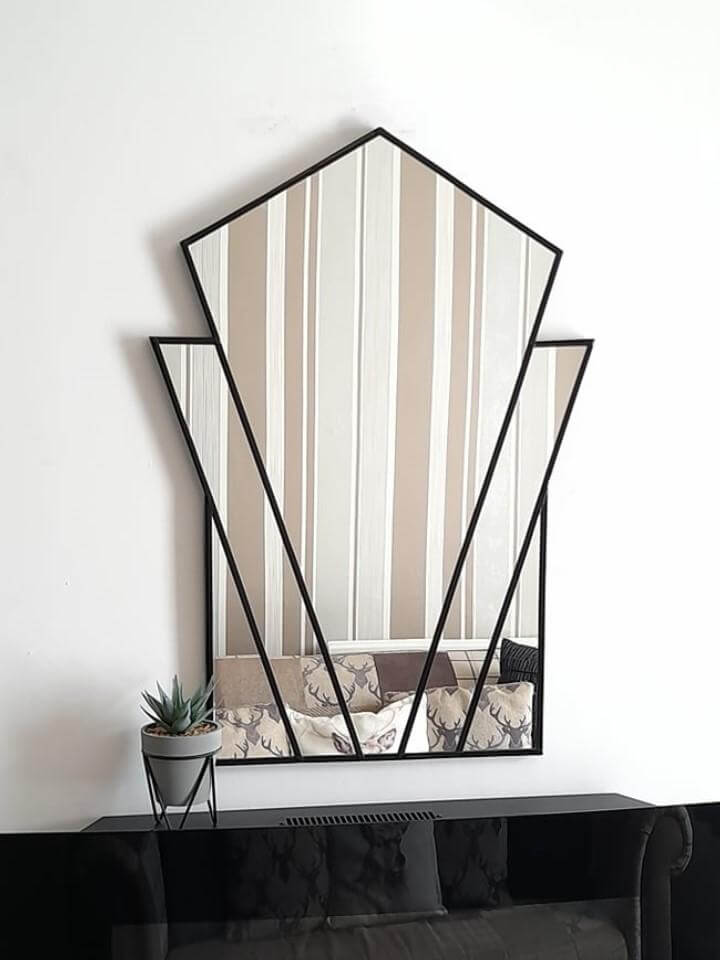 Handcrafted Art Deco Wall Mirror Made In The Uk