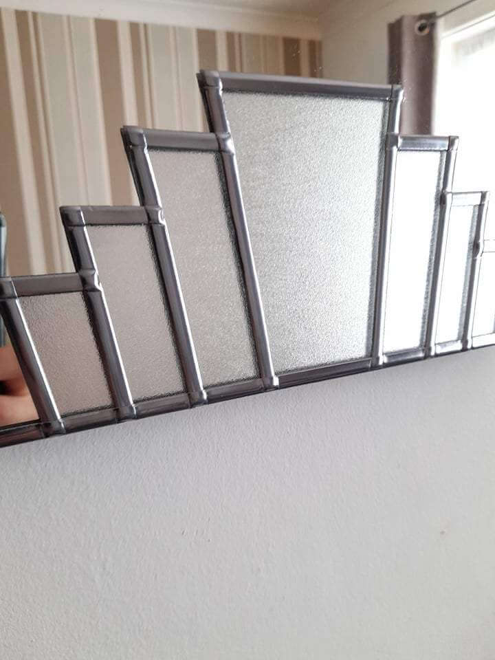 Stain glass art deco mirror