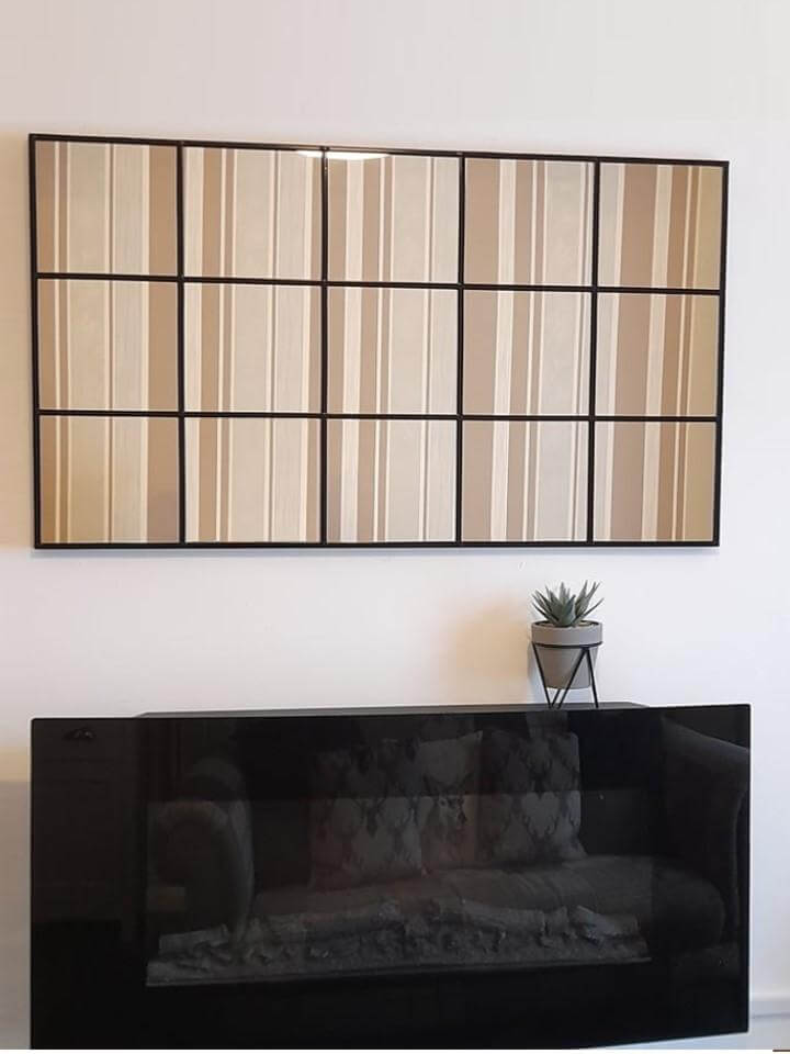 Handcrafted Industrial Metal Window Mirror