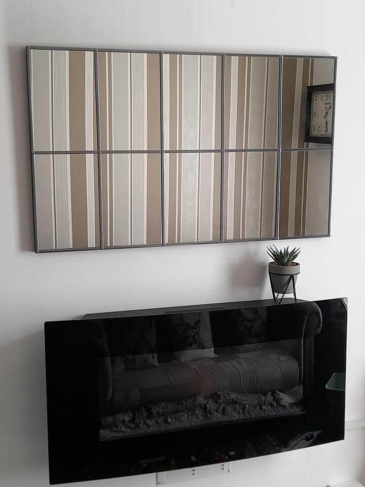 Industrial window style mirror