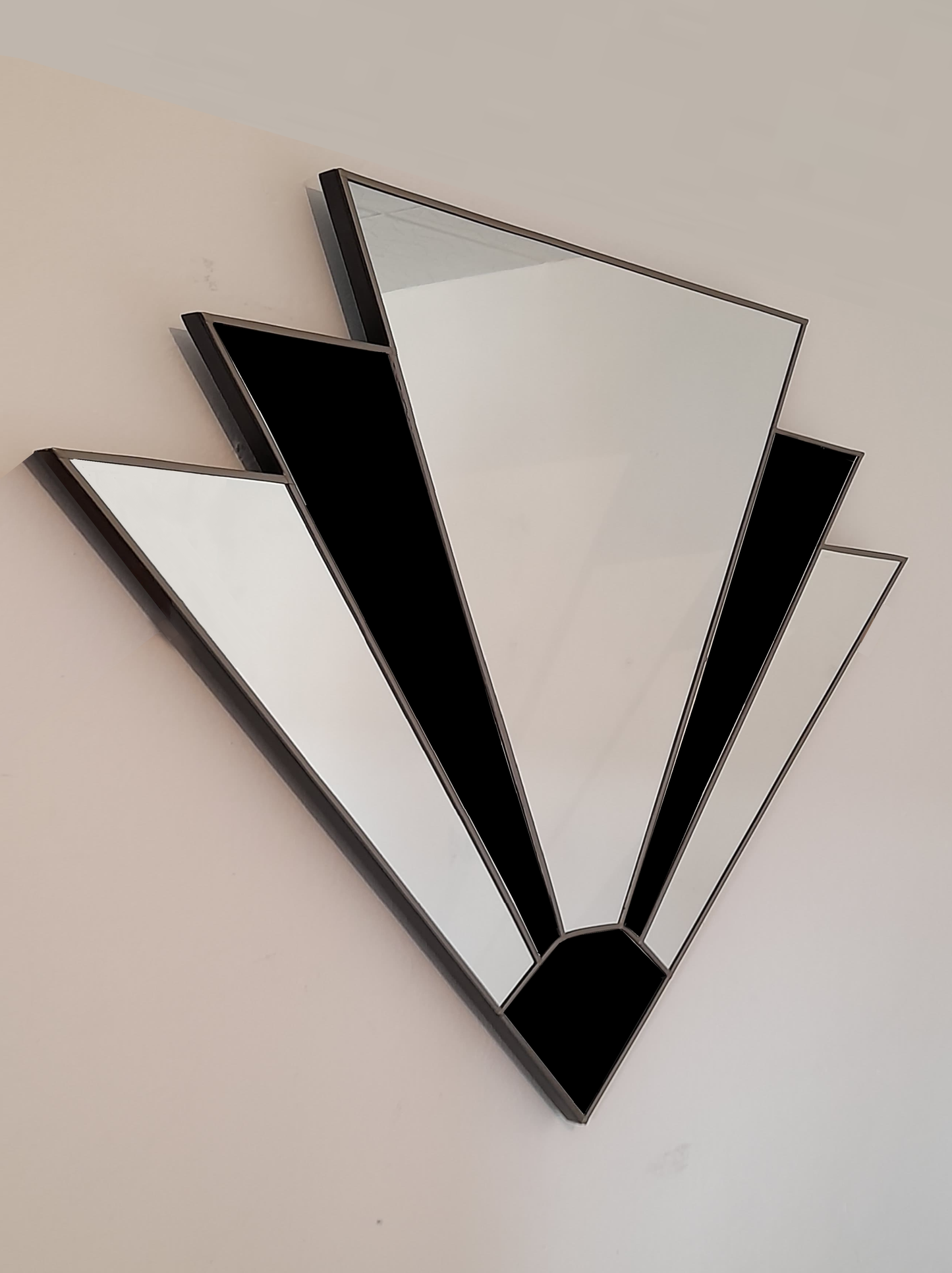 Black Art Deco Wall Mirror