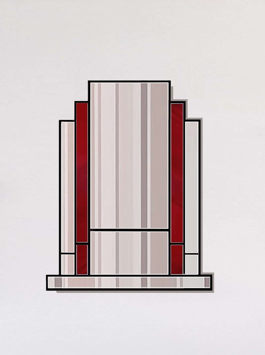 stain glass style art deco mirror