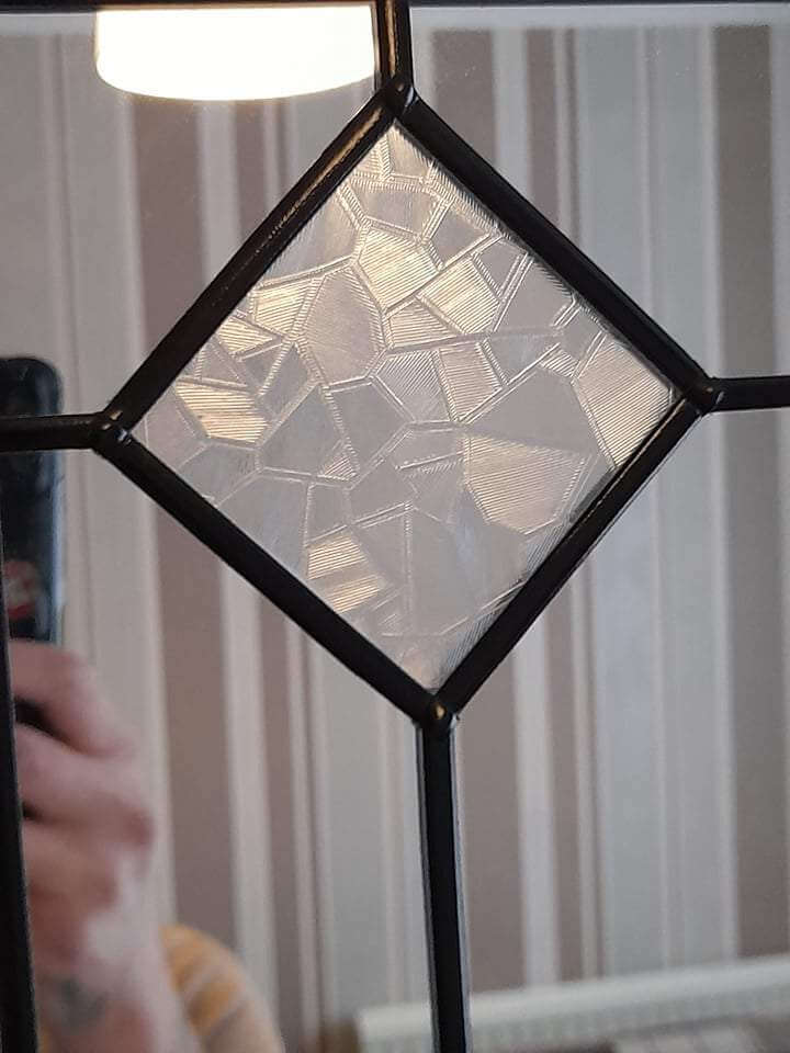 Stain glass textured mirror