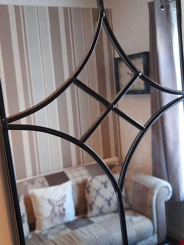 Black art nouveau mirror